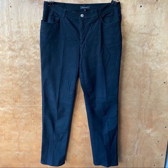 Lafayette 148 Black Animal Print Tapered leg Pant - Picture 2 of 11